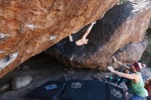 Bouldering in Hueco Tanks on 11/24/2018 with Blue Lizard Climbing and Yoga

Filename: SRM_20181124_1311430.jpg
Aperture: f/5.6
Shutter Speed: 1/250
Body: Canon EOS-1D Mark II
Lens: Canon EF 16-35mm f/2.8 L