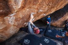 Bouldering in Hueco Tanks on 11/24/2018 with Blue Lizard Climbing and Yoga

Filename: SRM_20181124_1312290.jpg
Aperture: f/5.0
Shutter Speed: 1/250
Body: Canon EOS-1D Mark II
Lens: Canon EF 16-35mm f/2.8 L