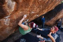 Bouldering in Hueco Tanks on 11/24/2018 with Blue Lizard Climbing and Yoga

Filename: SRM_20181124_1313200.jpg
Aperture: f/6.3
Shutter Speed: 1/250
Body: Canon EOS-1D Mark II
Lens: Canon EF 16-35mm f/2.8 L