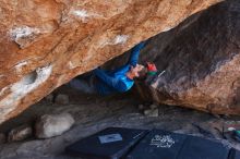 Bouldering in Hueco Tanks on 11/24/2018 with Blue Lizard Climbing and Yoga

Filename: SRM_20181124_1314350.jpg
Aperture: f/5.0
Shutter Speed: 1/250
Body: Canon EOS-1D Mark II
Lens: Canon EF 16-35mm f/2.8 L