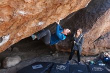 Bouldering in Hueco Tanks on 11/24/2018 with Blue Lizard Climbing and Yoga

Filename: SRM_20181124_1314460.jpg
Aperture: f/5.0
Shutter Speed: 1/250
Body: Canon EOS-1D Mark II
Lens: Canon EF 16-35mm f/2.8 L