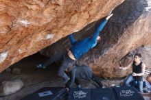 Bouldering in Hueco Tanks on 11/24/2018 with Blue Lizard Climbing and Yoga

Filename: SRM_20181124_1314480.jpg
Aperture: f/5.6
Shutter Speed: 1/250
Body: Canon EOS-1D Mark II
Lens: Canon EF 16-35mm f/2.8 L