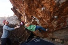 Bouldering in Hueco Tanks on 11/24/2018 with Blue Lizard Climbing and Yoga

Filename: SRM_20181124_1318280.jpg
Aperture: f/6.3
Shutter Speed: 1/250
Body: Canon EOS-1D Mark II
Lens: Canon EF 16-35mm f/2.8 L