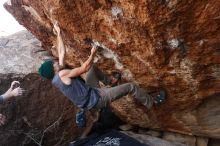 Bouldering in Hueco Tanks on 11/24/2018 with Blue Lizard Climbing and Yoga

Filename: SRM_20181124_1319370.jpg
Aperture: f/6.3
Shutter Speed: 1/250
Body: Canon EOS-1D Mark II
Lens: Canon EF 16-35mm f/2.8 L