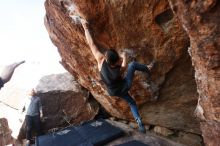 Bouldering in Hueco Tanks on 11/24/2018 with Blue Lizard Climbing and Yoga

Filename: SRM_20181124_1320530.jpg
Aperture: f/6.3
Shutter Speed: 1/250
Body: Canon EOS-1D Mark II
Lens: Canon EF 16-35mm f/2.8 L