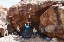 Bouldering in Hueco Tanks on 11/24/2018 with Blue Lizard Climbing and Yoga

Filename: SRM_20181124_1326470.jpg
Aperture: f/7.1
Shutter Speed: 1/250
Body: Canon EOS-1D Mark II
Lens: Canon EF 16-35mm f/2.8 L