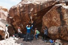 Bouldering in Hueco Tanks on 11/24/2018 with Blue Lizard Climbing and Yoga

Filename: SRM_20181124_1326531.jpg
Aperture: f/8.0
Shutter Speed: 1/250
Body: Canon EOS-1D Mark II
Lens: Canon EF 16-35mm f/2.8 L