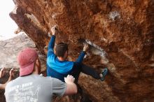 Bouldering in Hueco Tanks on 11/24/2018 with Blue Lizard Climbing and Yoga

Filename: SRM_20181124_1327560.jpg
Aperture: f/6.3
Shutter Speed: 1/250
Body: Canon EOS-1D Mark II
Lens: Canon EF 16-35mm f/2.8 L