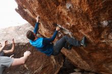 Bouldering in Hueco Tanks on 11/24/2018 with Blue Lizard Climbing and Yoga

Filename: SRM_20181124_1327580.jpg
Aperture: f/5.6
Shutter Speed: 1/250
Body: Canon EOS-1D Mark II
Lens: Canon EF 16-35mm f/2.8 L