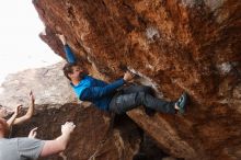 Bouldering in Hueco Tanks on 11/24/2018 with Blue Lizard Climbing and Yoga

Filename: SRM_20181124_1328001.jpg
Aperture: f/6.3
Shutter Speed: 1/250
Body: Canon EOS-1D Mark II
Lens: Canon EF 16-35mm f/2.8 L