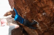 Bouldering in Hueco Tanks on 11/24/2018 with Blue Lizard Climbing and Yoga

Filename: SRM_20181124_1328050.jpg
Aperture: f/6.3
Shutter Speed: 1/250
Body: Canon EOS-1D Mark II
Lens: Canon EF 16-35mm f/2.8 L