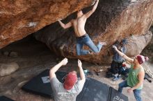 Bouldering in Hueco Tanks on 11/24/2018 with Blue Lizard Climbing and Yoga

Filename: SRM_20181124_1330361.jpg
Aperture: f/5.6
Shutter Speed: 1/250
Body: Canon EOS-1D Mark II
Lens: Canon EF 16-35mm f/2.8 L