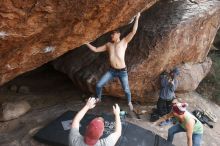 Bouldering in Hueco Tanks on 11/24/2018 with Blue Lizard Climbing and Yoga

Filename: SRM_20181124_1330371.jpg
Aperture: f/6.3
Shutter Speed: 1/250
Body: Canon EOS-1D Mark II
Lens: Canon EF 16-35mm f/2.8 L