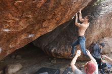 Bouldering in Hueco Tanks on 11/24/2018 with Blue Lizard Climbing and Yoga

Filename: SRM_20181124_1330410.jpg
Aperture: f/6.3
Shutter Speed: 1/250
Body: Canon EOS-1D Mark II
Lens: Canon EF 16-35mm f/2.8 L