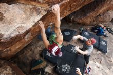 Bouldering in Hueco Tanks on 11/24/2018 with Blue Lizard Climbing and Yoga

Filename: SRM_20181124_1333442.jpg
Aperture: f/8.0
Shutter Speed: 1/250
Body: Canon EOS-1D Mark II
Lens: Canon EF 16-35mm f/2.8 L