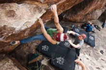 Bouldering in Hueco Tanks on 11/24/2018 with Blue Lizard Climbing and Yoga

Filename: SRM_20181124_1333460.jpg
Aperture: f/7.1
Shutter Speed: 1/250
Body: Canon EOS-1D Mark II
Lens: Canon EF 16-35mm f/2.8 L