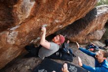 Bouldering in Hueco Tanks on 11/24/2018 with Blue Lizard Climbing and Yoga

Filename: SRM_20181124_1339010.jpg
Aperture: f/8.0
Shutter Speed: 1/250
Body: Canon EOS-1D Mark II
Lens: Canon EF 16-35mm f/2.8 L