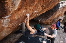 Bouldering in Hueco Tanks on 11/24/2018 with Blue Lizard Climbing and Yoga

Filename: SRM_20181124_1339590.jpg
Aperture: f/7.1
Shutter Speed: 1/320
Body: Canon EOS-1D Mark II
Lens: Canon EF 16-35mm f/2.8 L