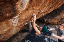 Bouldering in Hueco Tanks on 11/24/2018 with Blue Lizard Climbing and Yoga

Filename: SRM_20181124_1340011.jpg
Aperture: f/6.3
Shutter Speed: 1/320
Body: Canon EOS-1D Mark II
Lens: Canon EF 16-35mm f/2.8 L