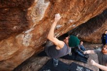 Bouldering in Hueco Tanks on 11/24/2018 with Blue Lizard Climbing and Yoga

Filename: SRM_20181124_1340031.jpg
Aperture: f/6.3
Shutter Speed: 1/320
Body: Canon EOS-1D Mark II
Lens: Canon EF 16-35mm f/2.8 L