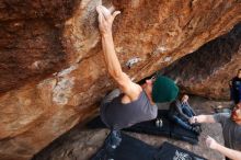 Bouldering in Hueco Tanks on 11/24/2018 with Blue Lizard Climbing and Yoga

Filename: SRM_20181124_1340032.jpg
Aperture: f/6.3
Shutter Speed: 1/320
Body: Canon EOS-1D Mark II
Lens: Canon EF 16-35mm f/2.8 L