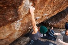 Bouldering in Hueco Tanks on 11/24/2018 with Blue Lizard Climbing and Yoga

Filename: SRM_20181124_1340033.jpg
Aperture: f/5.6
Shutter Speed: 1/320
Body: Canon EOS-1D Mark II
Lens: Canon EF 16-35mm f/2.8 L