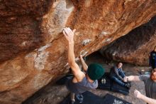 Bouldering in Hueco Tanks on 11/24/2018 with Blue Lizard Climbing and Yoga

Filename: SRM_20181124_1340040.jpg
Aperture: f/6.3
Shutter Speed: 1/320
Body: Canon EOS-1D Mark II
Lens: Canon EF 16-35mm f/2.8 L