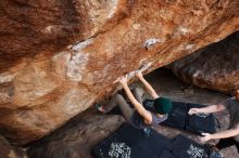 Bouldering in Hueco Tanks on 11/24/2018 with Blue Lizard Climbing and Yoga

Filename: SRM_20181124_1340560.jpg
Aperture: f/5.6
Shutter Speed: 1/320
Body: Canon EOS-1D Mark II
Lens: Canon EF 16-35mm f/2.8 L