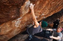 Bouldering in Hueco Tanks on 11/24/2018 with Blue Lizard Climbing and Yoga

Filename: SRM_20181124_1341262.jpg
Aperture: f/6.3
Shutter Speed: 1/320
Body: Canon EOS-1D Mark II
Lens: Canon EF 16-35mm f/2.8 L