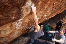 Bouldering in Hueco Tanks on 11/24/2018 with Blue Lizard Climbing and Yoga

Filename: SRM_20181124_1341270.jpg
Aperture: f/6.3
Shutter Speed: 1/320
Body: Canon EOS-1D Mark II
Lens: Canon EF 16-35mm f/2.8 L