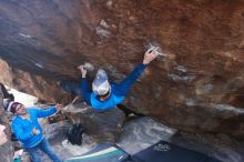 Bouldering in Hueco Tanks on 11/24/2018 with Blue Lizard Climbing and Yoga

Filename: SRM_20181124_1542070.jpg
Aperture: f/4.5
Shutter Speed: 1/200
Body: Canon EOS-1D Mark II
Lens: Canon EF 16-35mm f/2.8 L