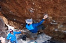 Bouldering in Hueco Tanks on 11/24/2018 with Blue Lizard Climbing and Yoga

Filename: SRM_20181124_1542110.jpg
Aperture: f/4.5
Shutter Speed: 1/200
Body: Canon EOS-1D Mark II
Lens: Canon EF 16-35mm f/2.8 L