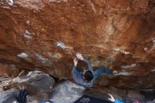 Bouldering in Hueco Tanks on 11/24/2018 with Blue Lizard Climbing and Yoga

Filename: SRM_20181124_1544200.jpg
Aperture: f/5.0
Shutter Speed: 1/200
Body: Canon EOS-1D Mark II
Lens: Canon EF 16-35mm f/2.8 L