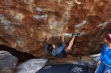 Bouldering in Hueco Tanks on 11/24/2018 with Blue Lizard Climbing and Yoga

Filename: SRM_20181124_1545170.jpg
Aperture: f/4.5
Shutter Speed: 1/200
Body: Canon EOS-1D Mark II
Lens: Canon EF 16-35mm f/2.8 L