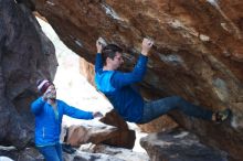Bouldering in Hueco Tanks on 11/24/2018 with Blue Lizard Climbing and Yoga

Filename: SRM_20181124_1555280.jpg
Aperture: f/3.2
Shutter Speed: 1/320
Body: Canon EOS-1D Mark II
Lens: Canon EF 50mm f/1.8 II