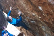 Bouldering in Hueco Tanks on 11/24/2018 with Blue Lizard Climbing and Yoga

Filename: SRM_20181124_1555430.jpg
Aperture: f/3.2
Shutter Speed: 1/320
Body: Canon EOS-1D Mark II
Lens: Canon EF 50mm f/1.8 II