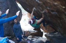 Bouldering in Hueco Tanks on 11/24/2018 with Blue Lizard Climbing and Yoga

Filename: SRM_20181124_1557030.jpg
Aperture: f/4.5
Shutter Speed: 1/250
Body: Canon EOS-1D Mark II
Lens: Canon EF 50mm f/1.8 II
