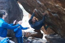 Bouldering in Hueco Tanks on 11/24/2018 with Blue Lizard Climbing and Yoga

Filename: SRM_20181124_1558300.jpg
Aperture: f/4.5
Shutter Speed: 1/250
Body: Canon EOS-1D Mark II
Lens: Canon EF 50mm f/1.8 II