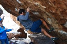 Bouldering in Hueco Tanks on 11/24/2018 with Blue Lizard Climbing and Yoga

Filename: SRM_20181124_1558410.jpg
Aperture: f/3.5
Shutter Speed: 1/250
Body: Canon EOS-1D Mark II
Lens: Canon EF 50mm f/1.8 II