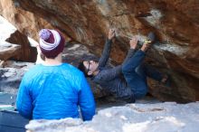 Bouldering in Hueco Tanks on 11/24/2018 with Blue Lizard Climbing and Yoga

Filename: SRM_20181124_1602050.jpg
Aperture: f/3.2
Shutter Speed: 1/250
Body: Canon EOS-1D Mark II
Lens: Canon EF 50mm f/1.8 II