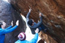 Bouldering in Hueco Tanks on 11/24/2018 with Blue Lizard Climbing and Yoga

Filename: SRM_20181124_1602240.jpg
Aperture: f/3.5
Shutter Speed: 1/250
Body: Canon EOS-1D Mark II
Lens: Canon EF 50mm f/1.8 II