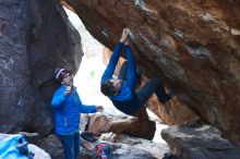 Bouldering in Hueco Tanks on 11/24/2018 with Blue Lizard Climbing and Yoga

Filename: SRM_20181124_1606030.jpg
Aperture: f/4.0
Shutter Speed: 1/250
Body: Canon EOS-1D Mark II
Lens: Canon EF 50mm f/1.8 II