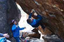 Bouldering in Hueco Tanks on 11/24/2018 with Blue Lizard Climbing and Yoga

Filename: SRM_20181124_1606040.jpg
Aperture: f/4.0
Shutter Speed: 1/250
Body: Canon EOS-1D Mark II
Lens: Canon EF 50mm f/1.8 II