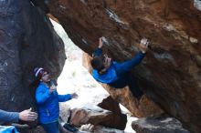 Bouldering in Hueco Tanks on 11/24/2018 with Blue Lizard Climbing and Yoga

Filename: SRM_20181124_1606050.jpg
Aperture: f/4.0
Shutter Speed: 1/250
Body: Canon EOS-1D Mark II
Lens: Canon EF 50mm f/1.8 II