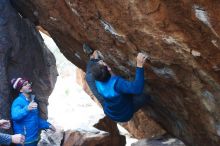 Bouldering in Hueco Tanks on 11/24/2018 with Blue Lizard Climbing and Yoga

Filename: SRM_20181124_1606160.jpg
Aperture: f/3.5
Shutter Speed: 1/250
Body: Canon EOS-1D Mark II
Lens: Canon EF 50mm f/1.8 II