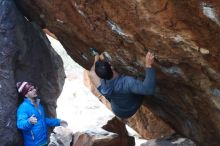 Bouldering in Hueco Tanks on 11/24/2018 with Blue Lizard Climbing and Yoga

Filename: SRM_20181124_1606560.jpg
Aperture: f/4.0
Shutter Speed: 1/250
Body: Canon EOS-1D Mark II
Lens: Canon EF 50mm f/1.8 II