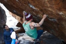 Bouldering in Hueco Tanks on 11/24/2018 with Blue Lizard Climbing and Yoga

Filename: SRM_20181124_1609110.jpg
Aperture: f/4.0
Shutter Speed: 1/250
Body: Canon EOS-1D Mark II
Lens: Canon EF 50mm f/1.8 II