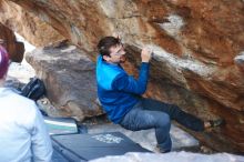 Bouldering in Hueco Tanks on 11/24/2018 with Blue Lizard Climbing and Yoga

Filename: SRM_20181124_1612150.jpg
Aperture: f/2.5
Shutter Speed: 1/250
Body: Canon EOS-1D Mark II
Lens: Canon EF 50mm f/1.8 II