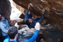 Bouldering in Hueco Tanks on 11/24/2018 with Blue Lizard Climbing and Yoga

Filename: SRM_20181124_1612550.jpg
Aperture: f/4.0
Shutter Speed: 1/250
Body: Canon EOS-1D Mark II
Lens: Canon EF 50mm f/1.8 II