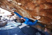 Bouldering in Hueco Tanks on 11/24/2018 with Blue Lizard Climbing and Yoga

Filename: SRM_20181124_1615131.jpg
Aperture: f/3.2
Shutter Speed: 1/200
Body: Canon EOS-1D Mark II
Lens: Canon EF 16-35mm f/2.8 L